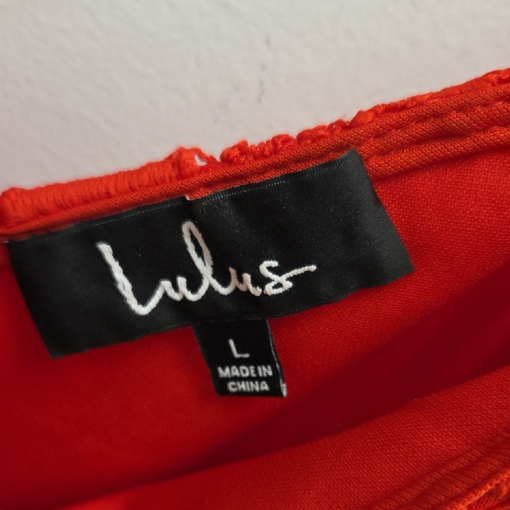 Lulus Vibrant Red Dress- Barely Worn - Picture 2 of 7